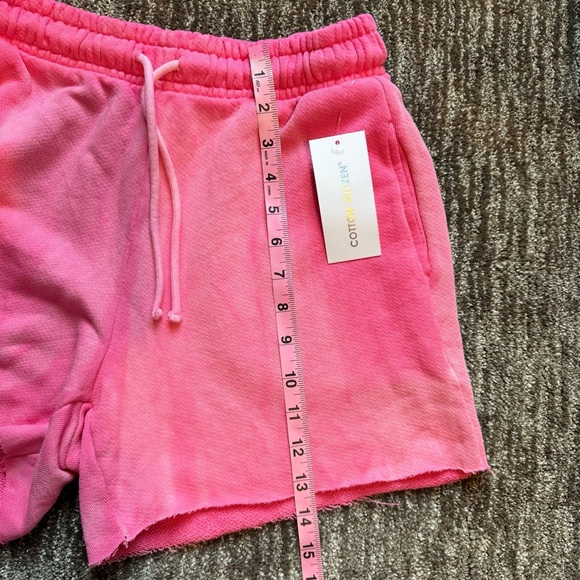 Cotton Citizen Vintage Wash Hot Pink Brooklyn Raw Hem Elastic Waist Short Small - Picture 9 of 12
